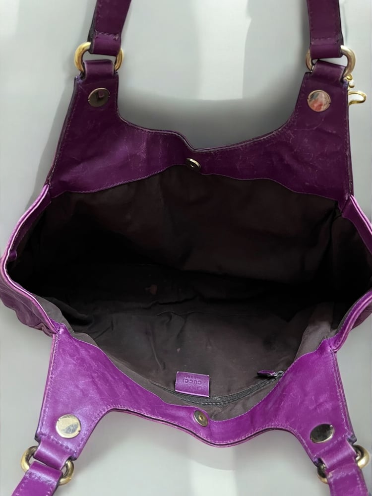 Gucci Purple Leather Handbag