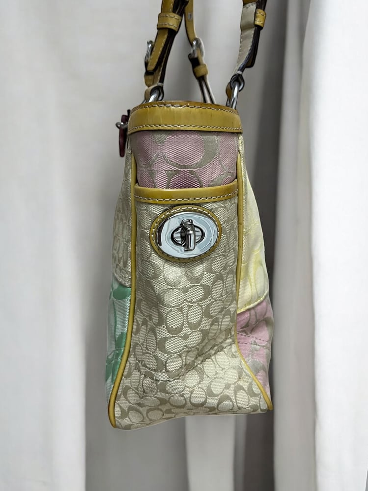 Coach Multi-Color Patchwork Leather Handbag