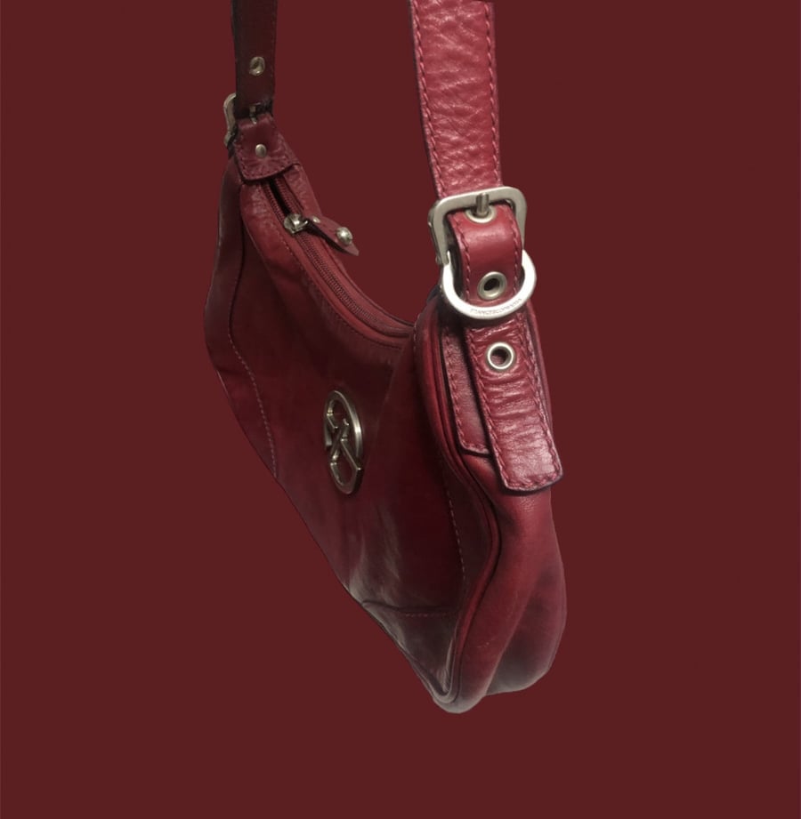 Red Leather Francesco Baisia Mini Bag
