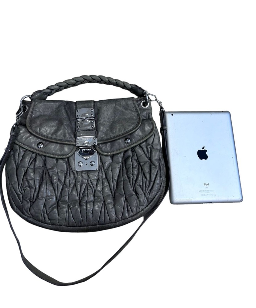 Miu Miu MATELASSE LUX LEATHER COFFER HOBO