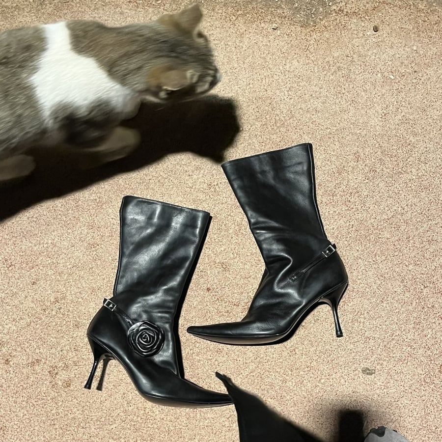 High Boot in Leather .size 38