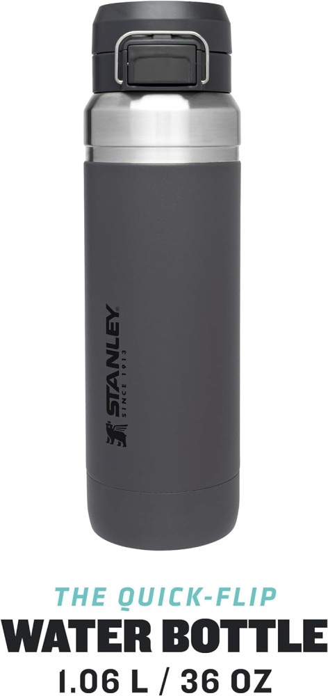 ستانلي زجاجة جو كويك فليب جو 1,06 لتر (لترات) فولاذ مقاوم للصدأ، اللون فحمي