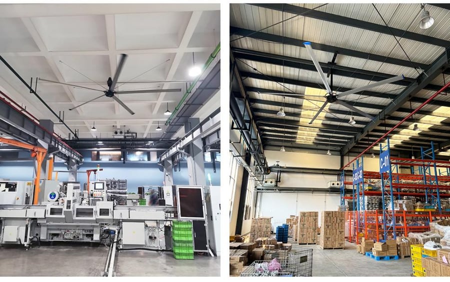 Spootcool – مروحة للمساحات الكبيرة قوية الاداء منخفضة السرعة (HVLS) لتغطية مساحة 400 م²