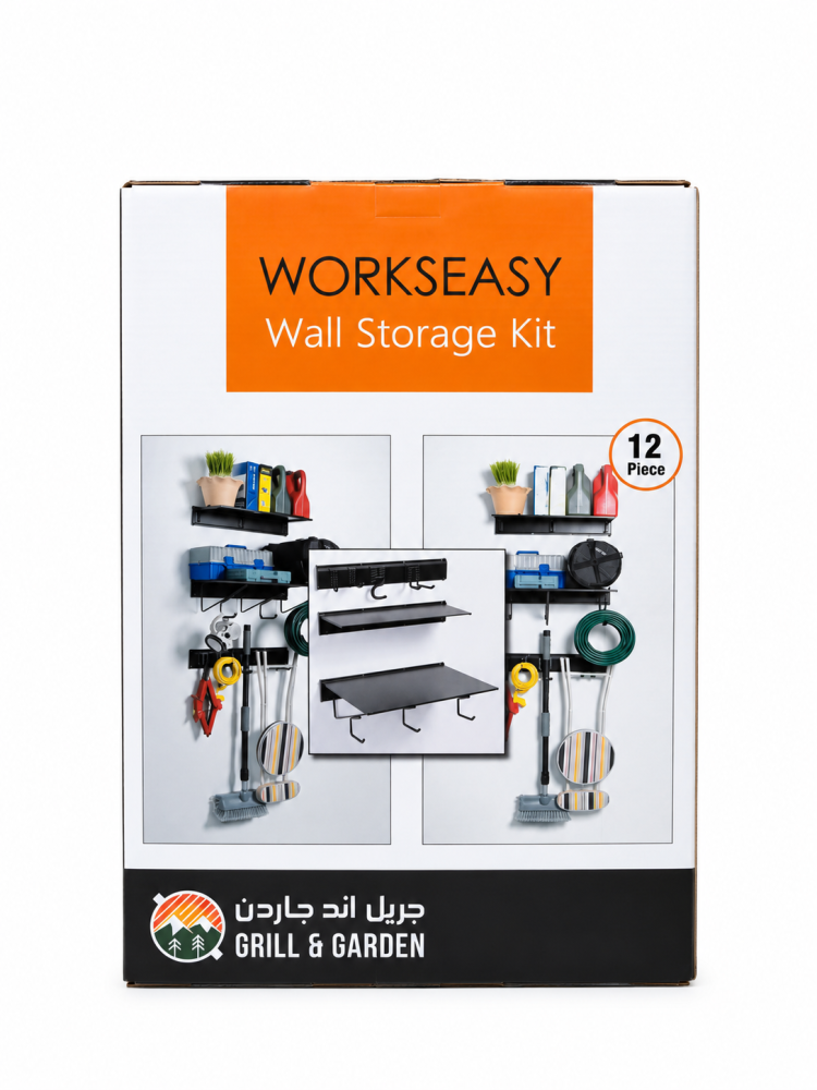 طقم تخزين جداري WORKSEASY – 12 قطعة