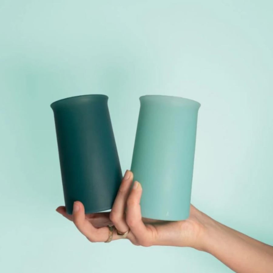 mist + ink | stegg | silicone unbreakable highball glasses