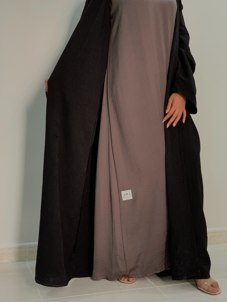 Washed silk abaya dress#007