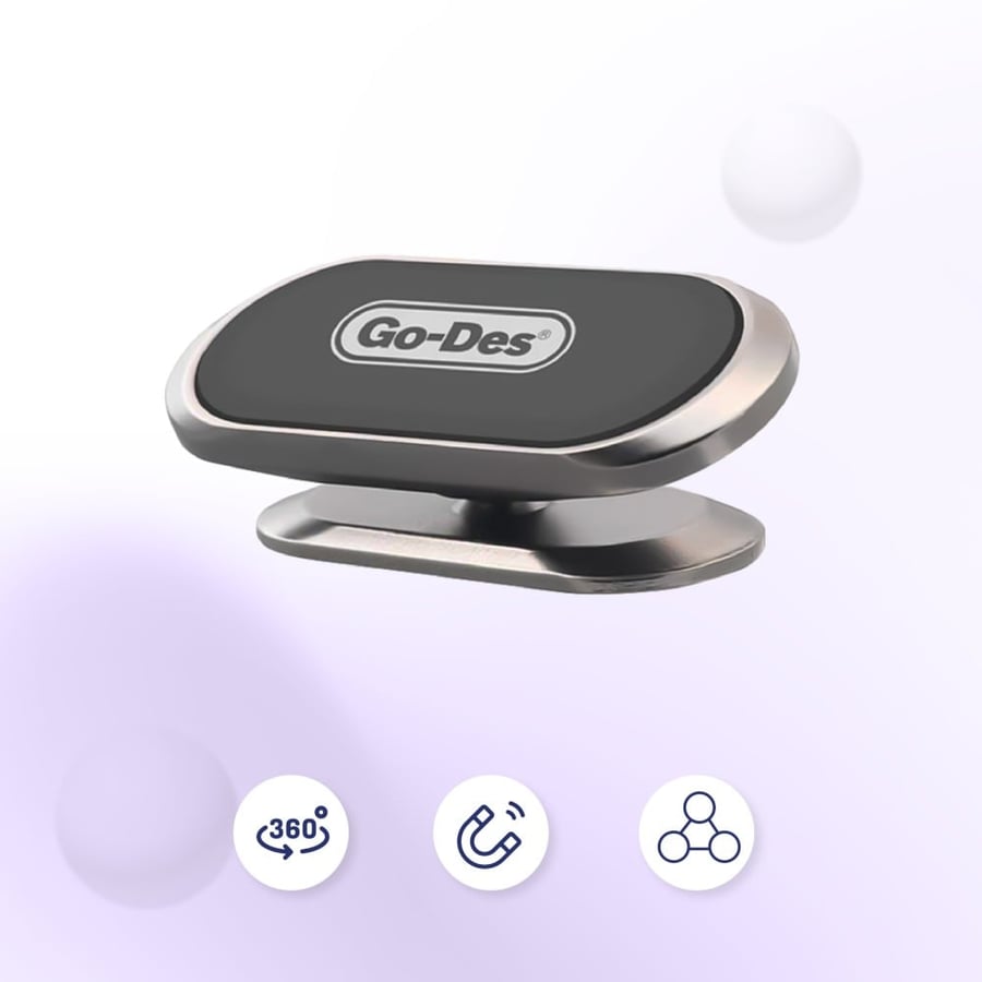 حامل جوال للسيارة بدوران كامل | GO-DES