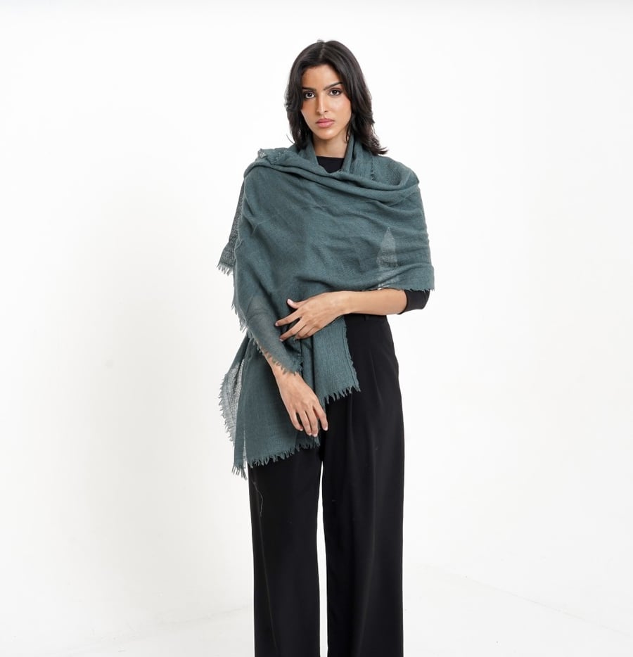 Olive Green Royal Pashmina scarf
