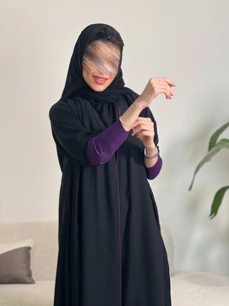 كلوش بأكمام سترتش بنفسجي