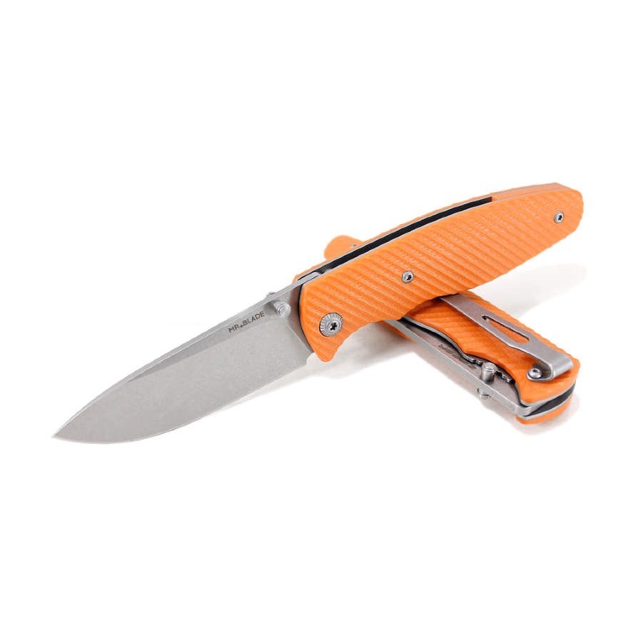 سكين مطوية من شركة مستر بلد موديل Zipper ORANGE