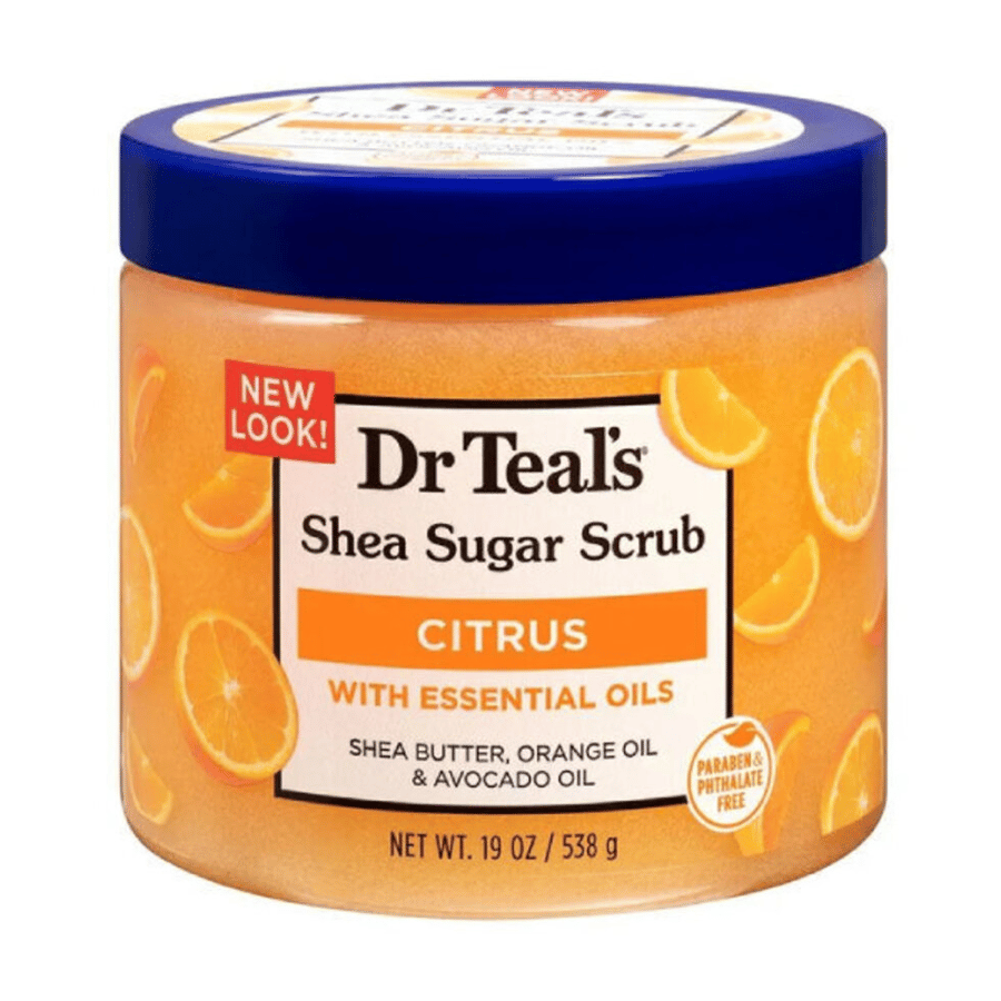Dr Teal's Sugar and Shea Butter Body Scrub with Citrus Extract and Vitamin C 538g