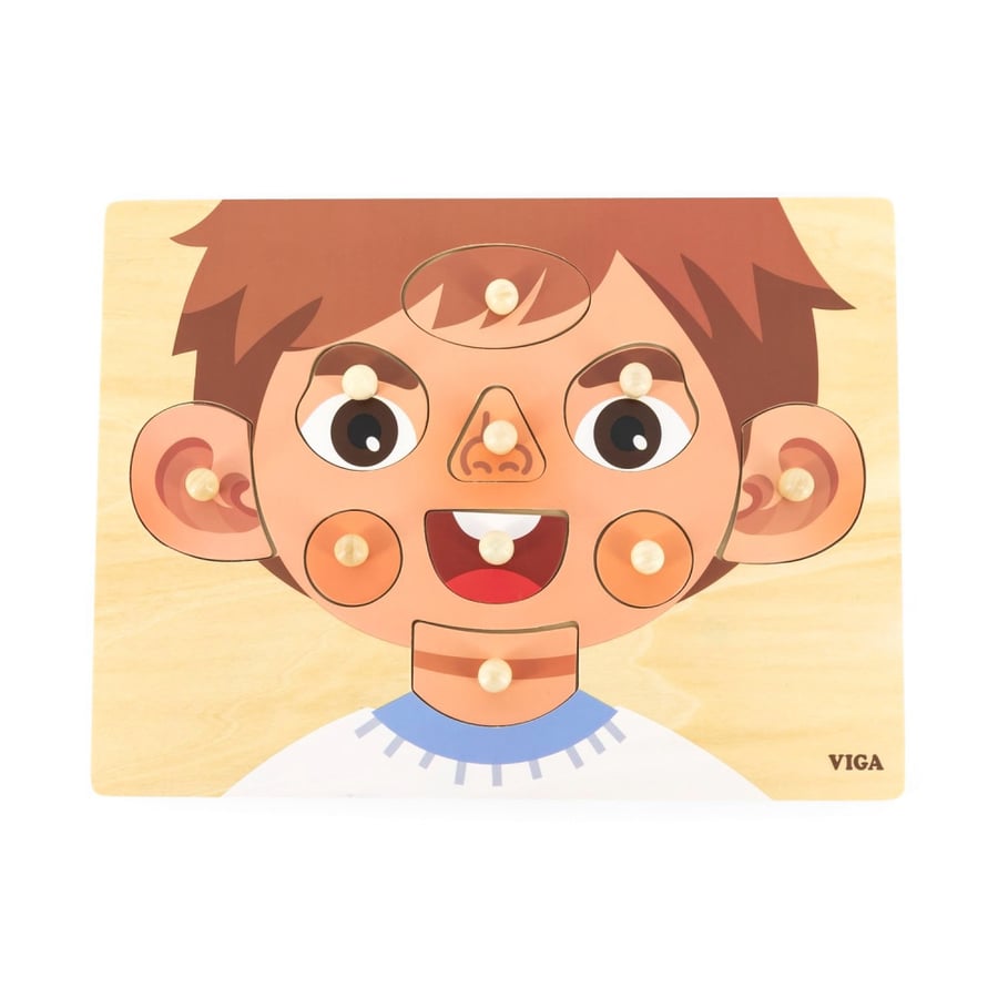 Face parts puzzle - boy