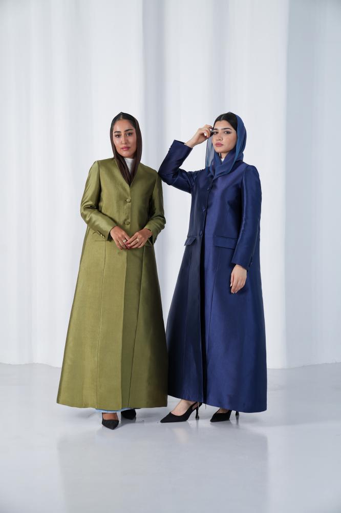 جاهز - عباية بليزر تفته فاخرة - كحلي / M - 54 inch