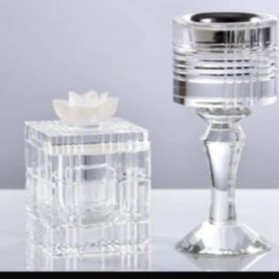 Crystal incense burner set