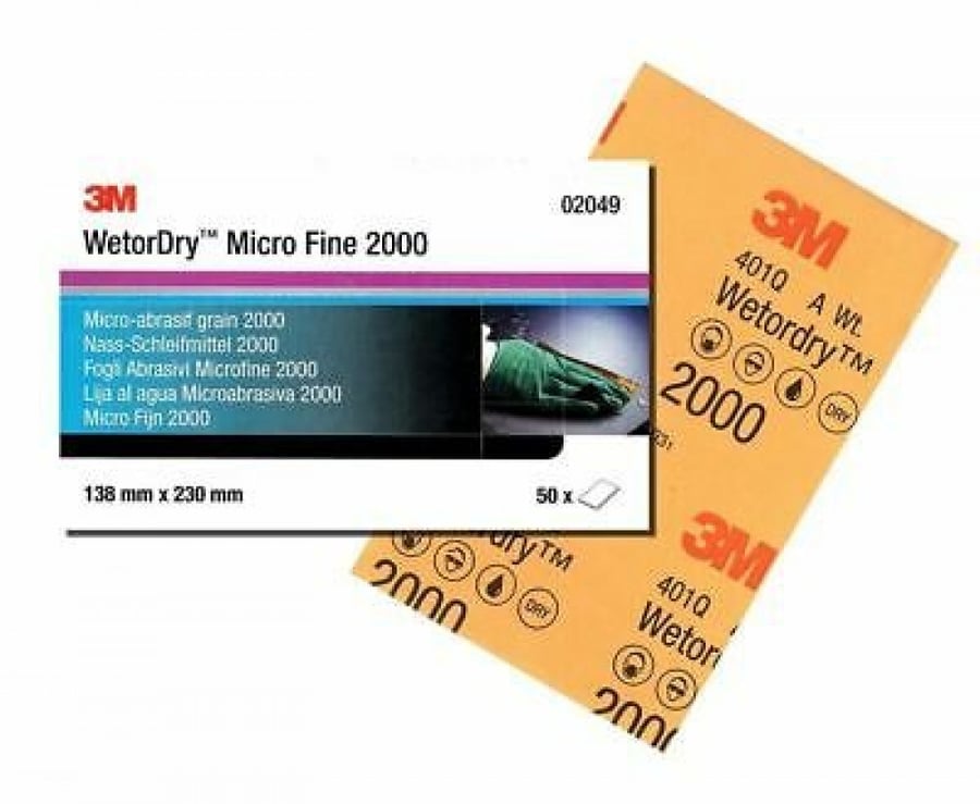 3M سنفرة يدوية جاف ومبلل 2000 138MM*230MM