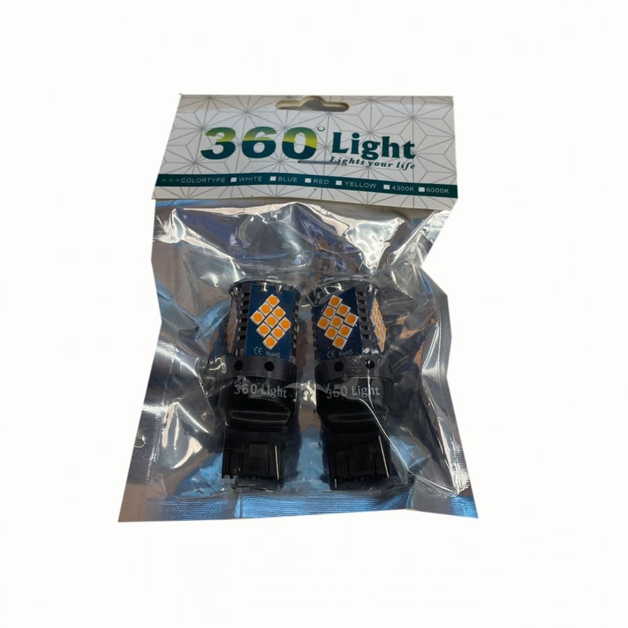 360 لايت لمبة موقف T20 144SMD -YELLOW