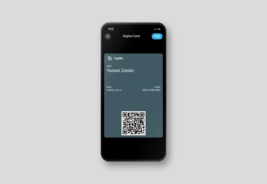بطاقة أعمال رقمية | Apple Wallet و Google Wallet