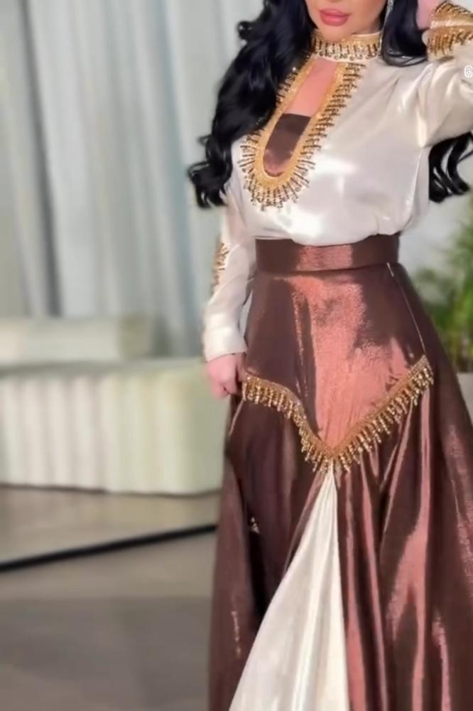فستان شك بني