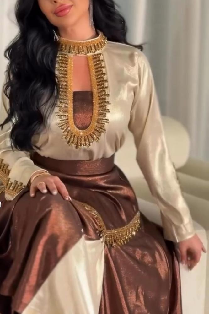 فستان شك بني