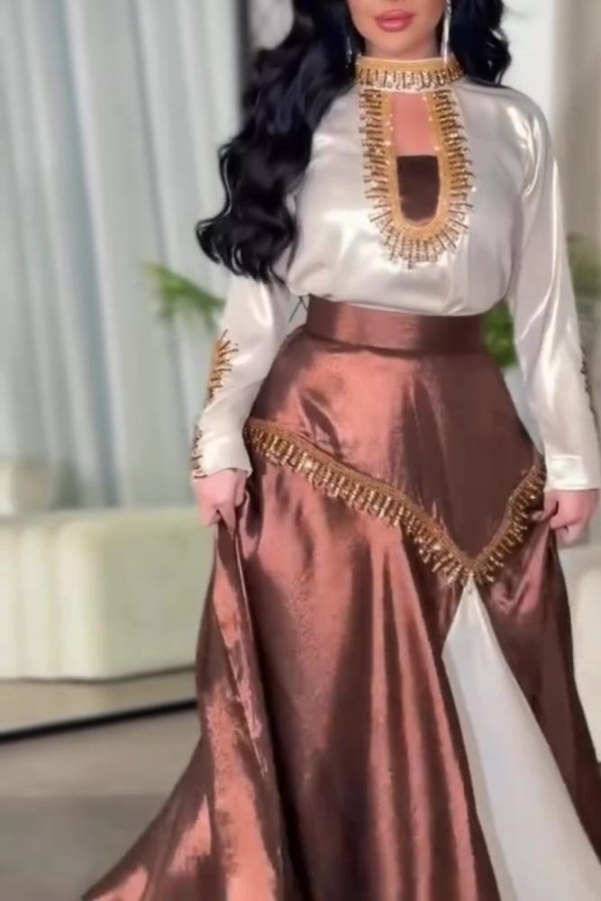 فستان شك بني