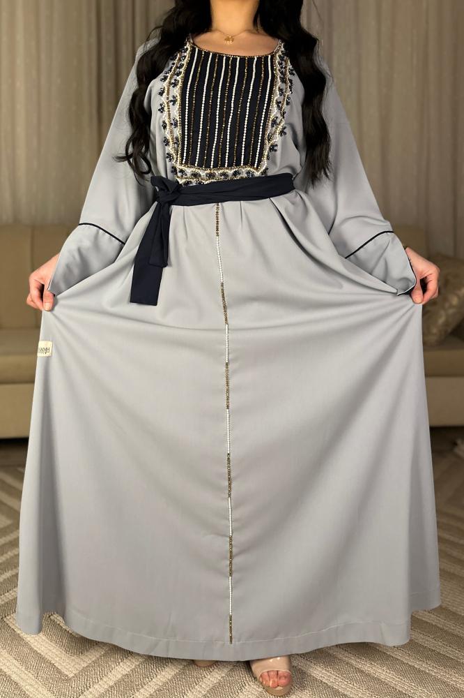 جلابية رمادي وكحلي شك