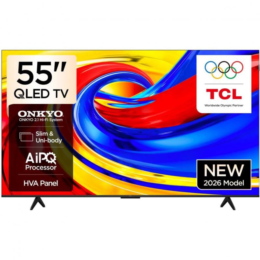 تي سي ال تلفزيون 55 بوصة QLED 4K سمارت HDR