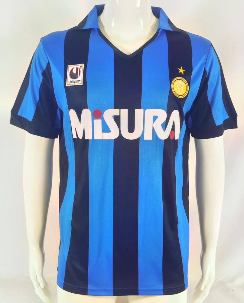 Inter Milan team 1990-1991 season blue