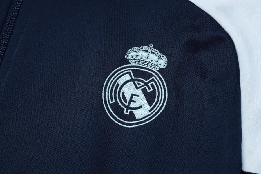 Real Madrid 2024-2025 winter training set navy blue full zipper