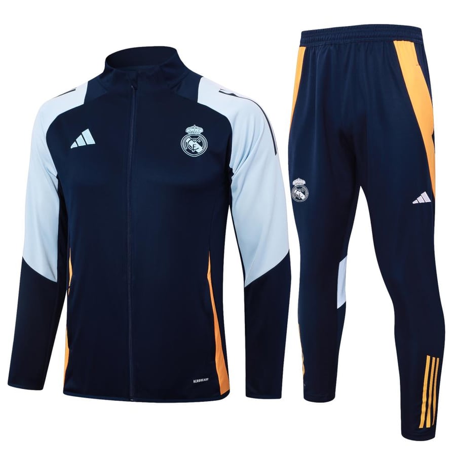 Real Madrid 2024-2025 winter training set navy blue full zipper