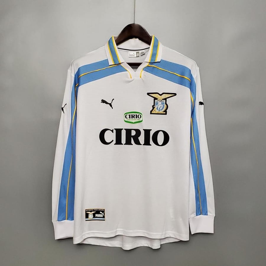 طقم لاتسيو موسم 1998-1999 ابيض كم طويل