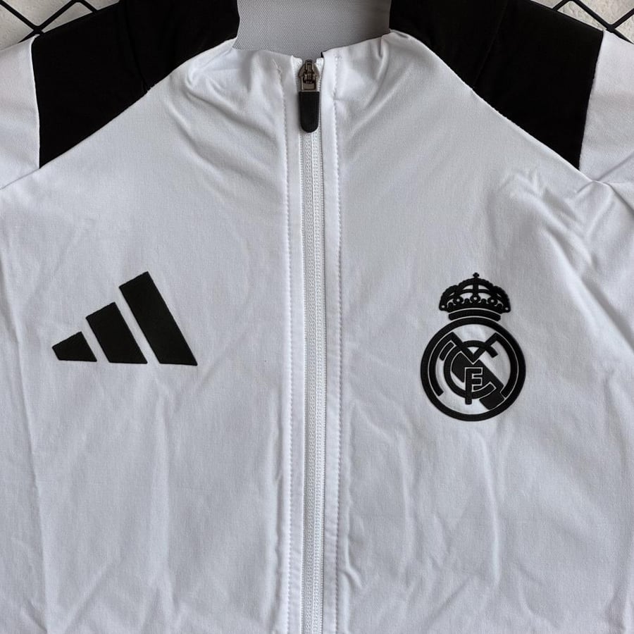 Winter training set Real Madrid 2025-2026 waterproof white