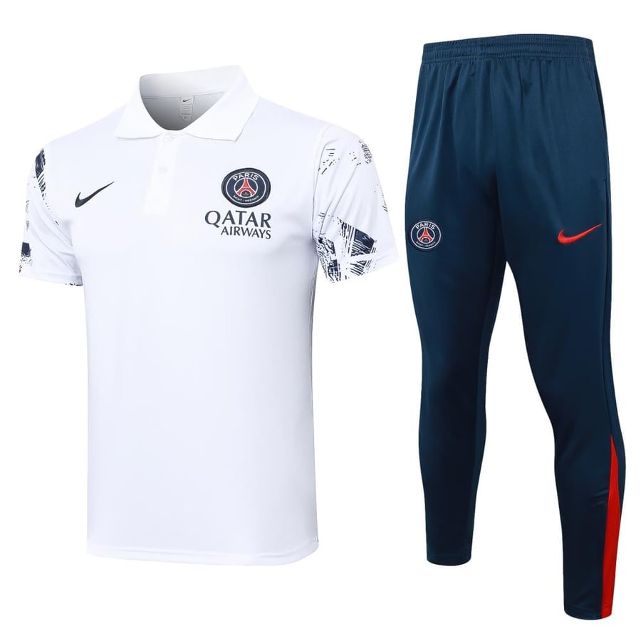 Summer training set polo Paris Saint-Germain 2024-2025 white 2
