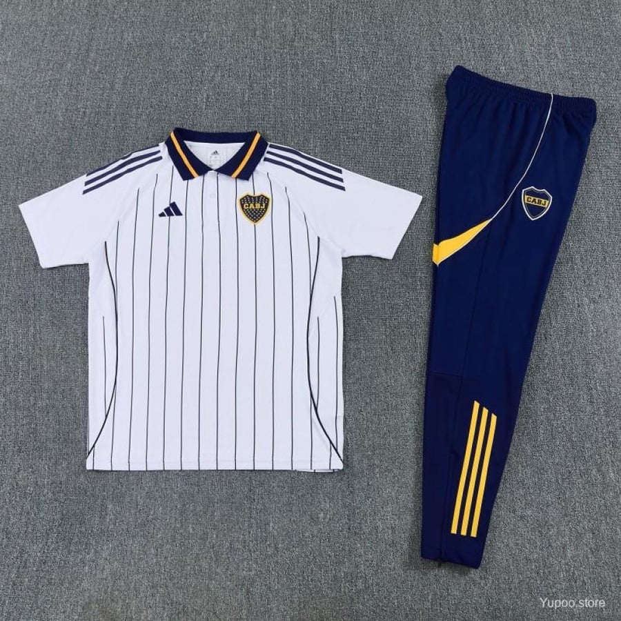 Summer training set Polo Boca Juniors 2025-2026 white