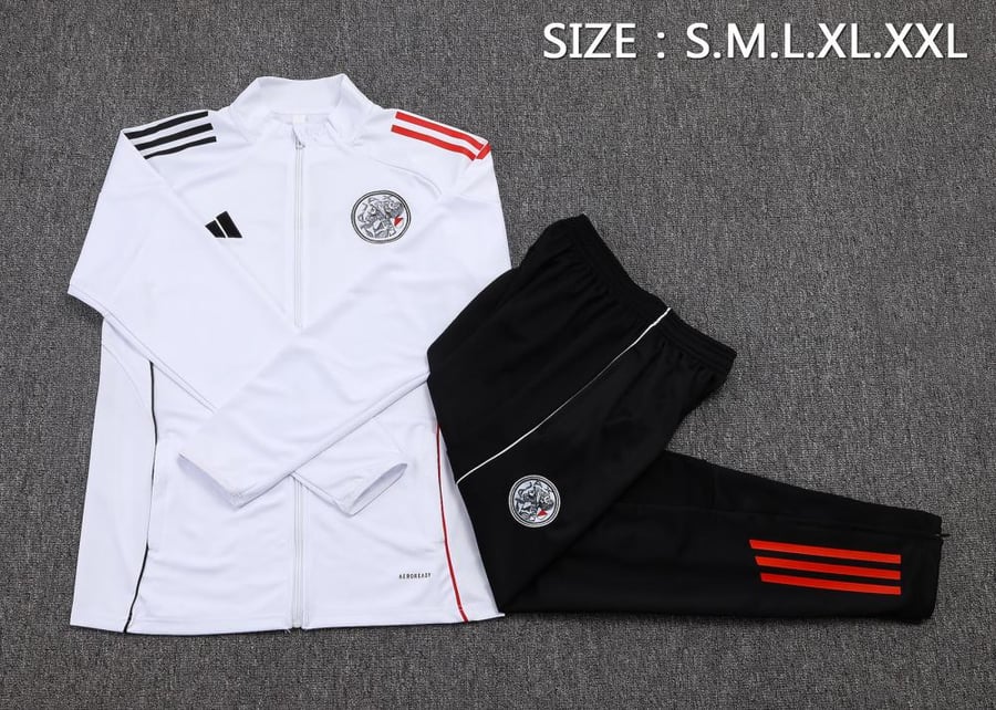 Winter training set Ajax 2025-2026 white full zipper