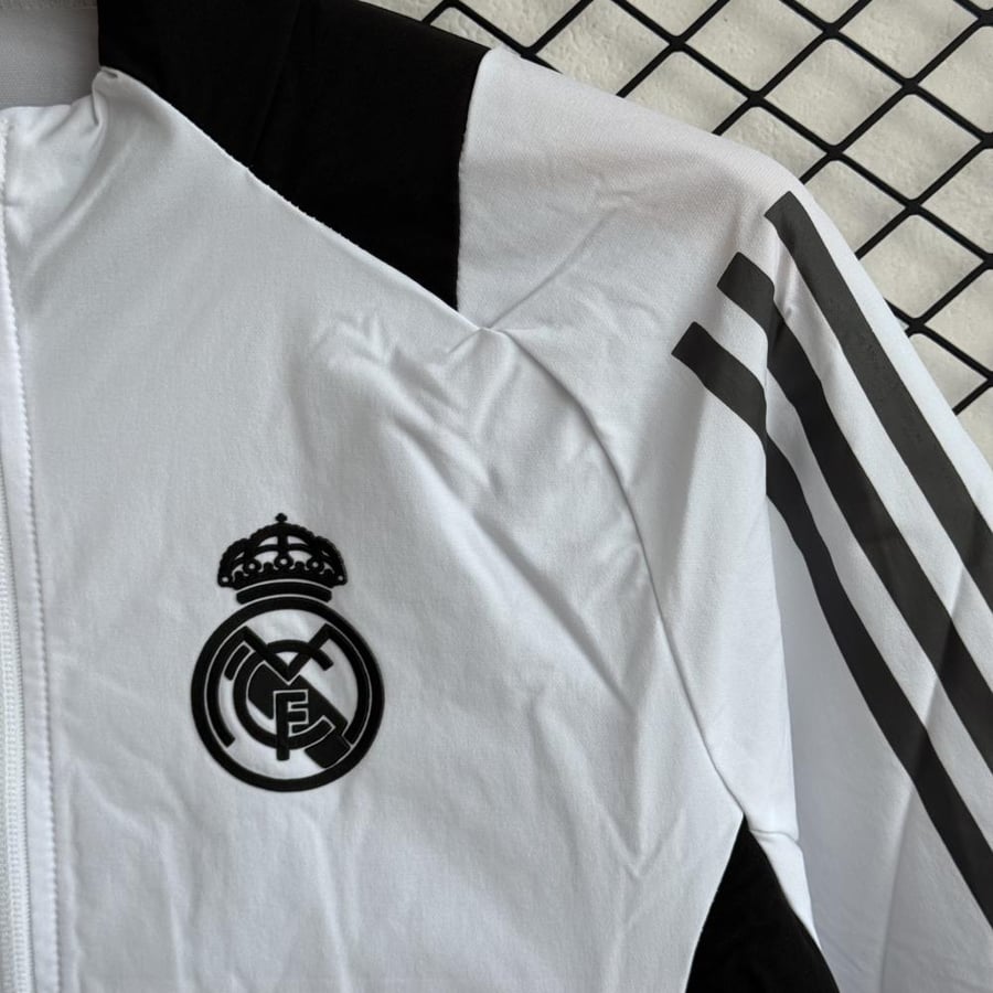 Winter training set Real Madrid 2025-2026 waterproof white