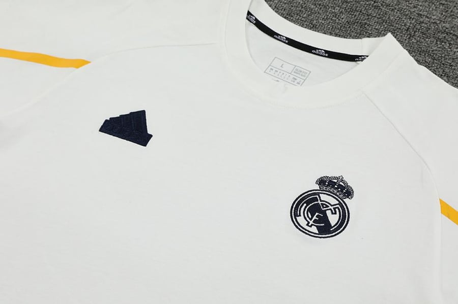 Real Madrid 2024-2025 summer training set, white cotton
