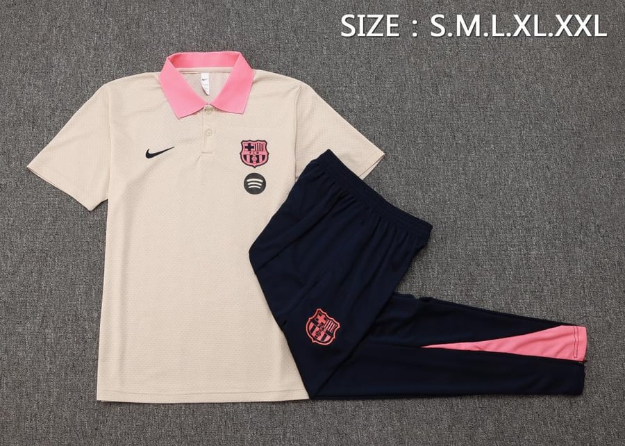 Summer training set polo Barcelona 2025-2026 beige