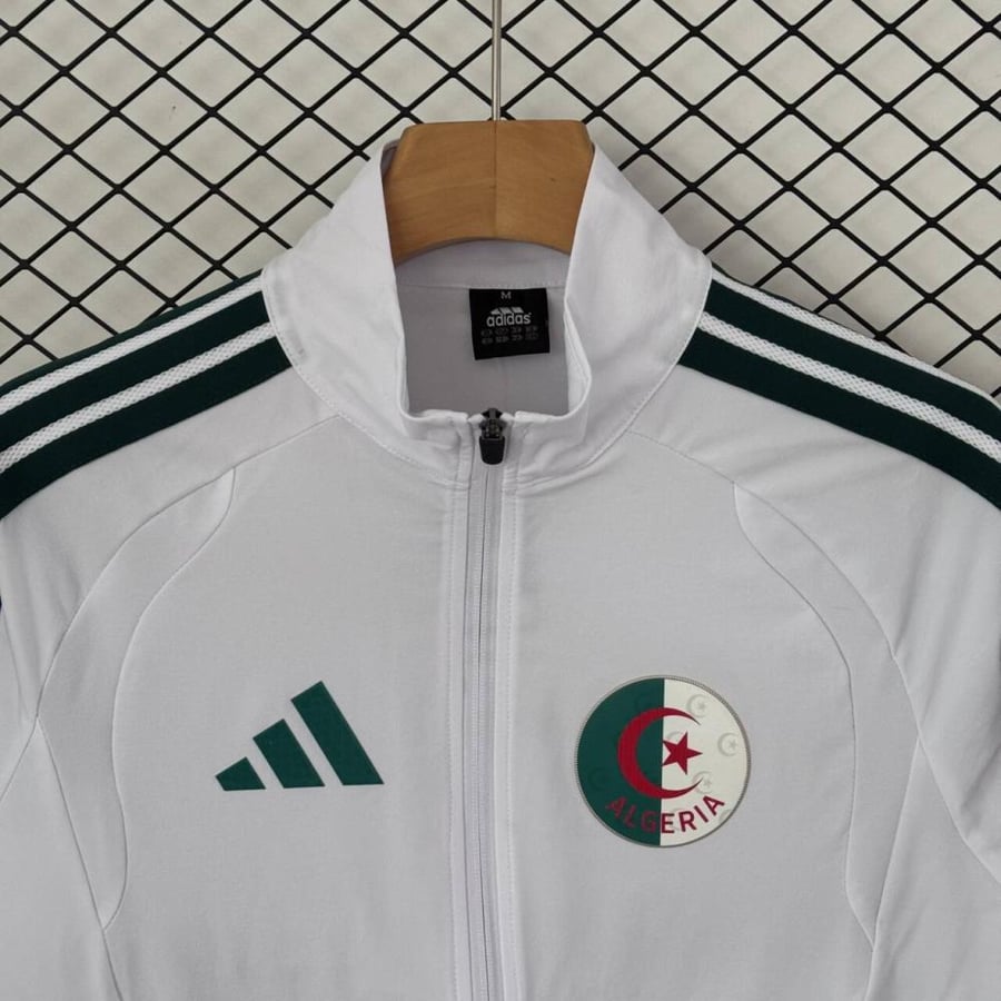طقم تدريب شتوي منتخب الجزائر 2025-2026 ضد الماء رمادي