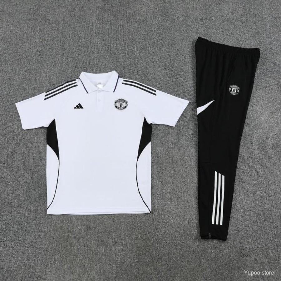 Manchester United 2025-2026 summer training set polo white