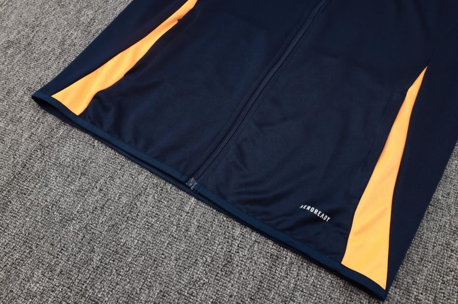 Real Madrid 2024-2025 winter training set navy blue full zipper