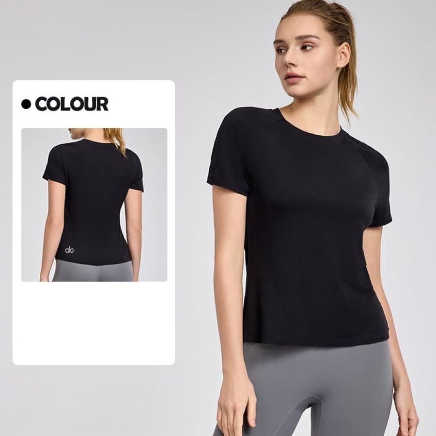Women's sports T-shirt, Al-Wa brand, 4 Alo Cross-border
