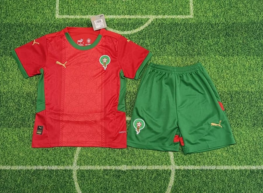 طقم منتخب المغرب الاساسي 2025-2026 اطفال