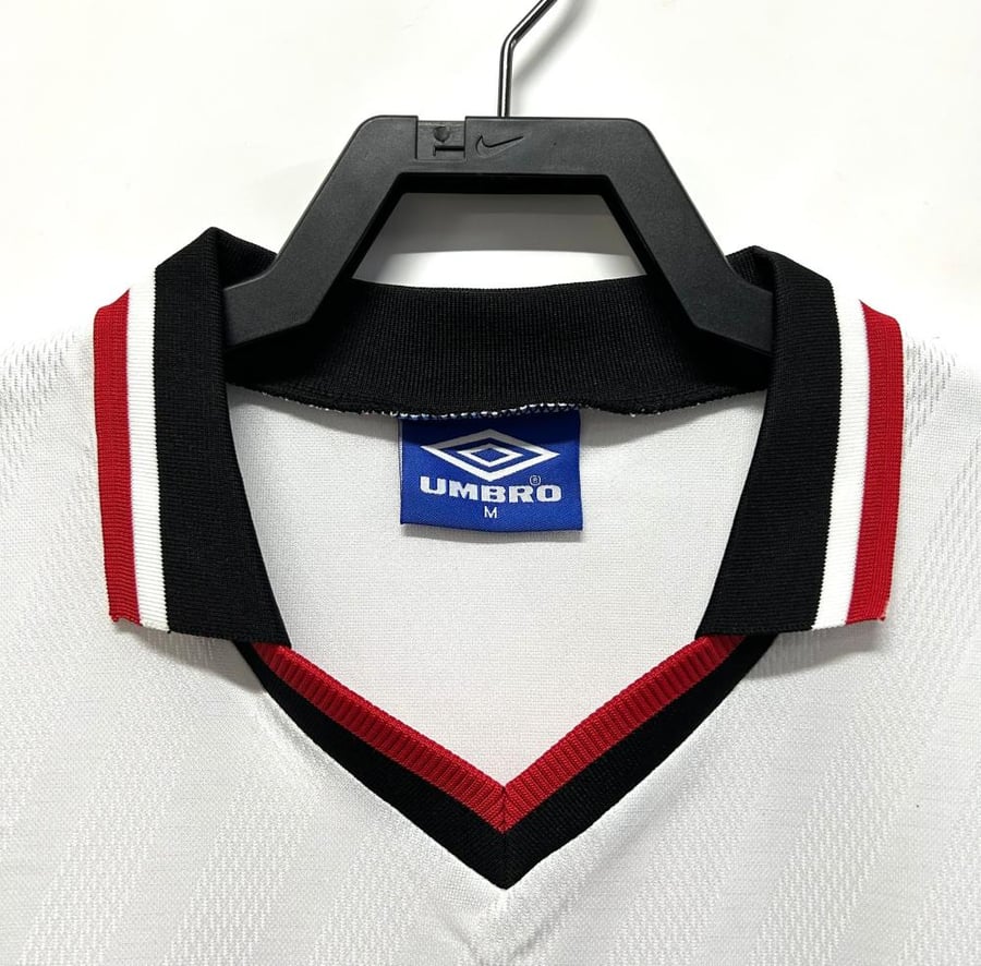 Manchester United kit for the 1996-1997 season, white