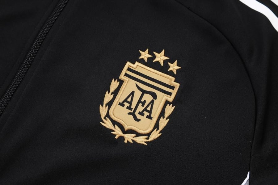 Argentina national team winter training set 2025-2026 black full zipper