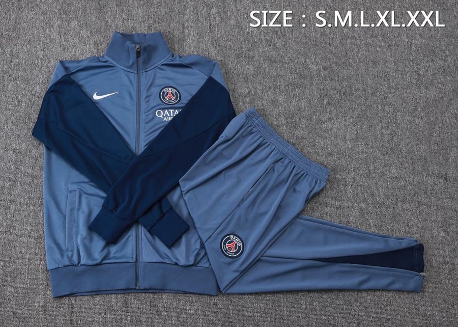 Winter training set Paris Saint-Germain 2025-2026 gray full zipper
