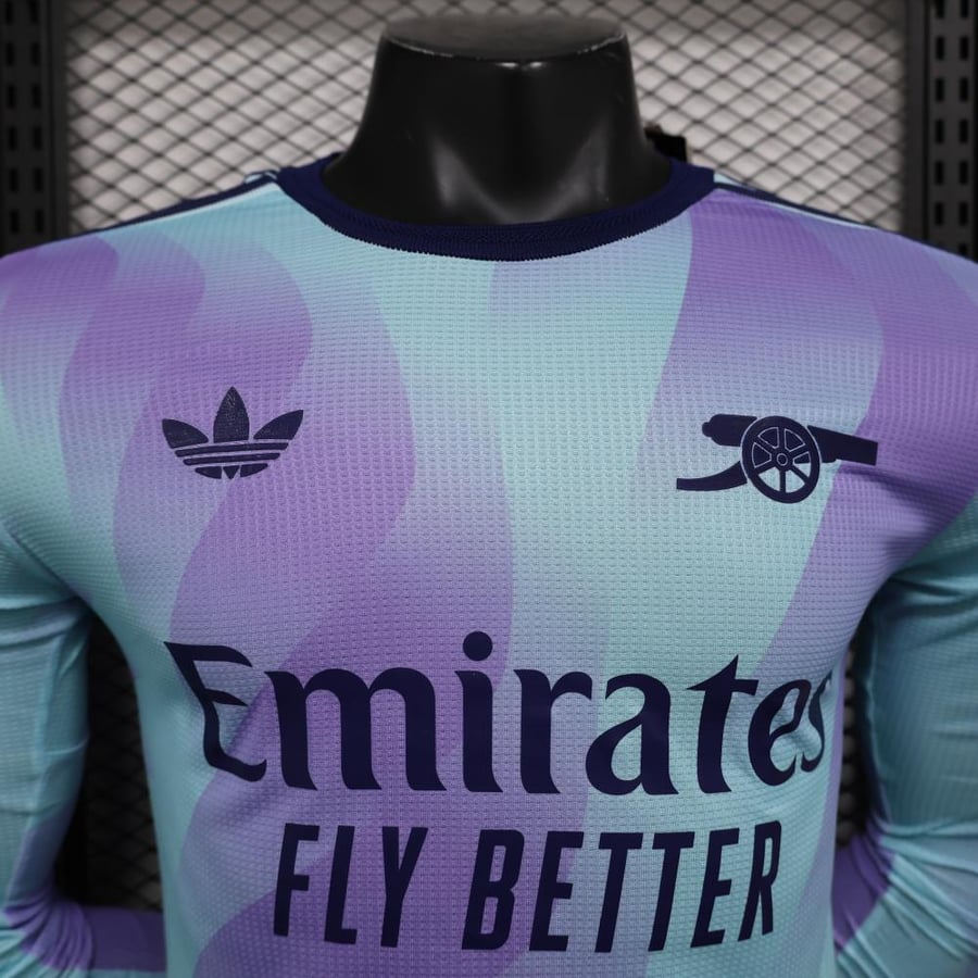 Arsenal third kit for the 2024-2025 season, long sleeve