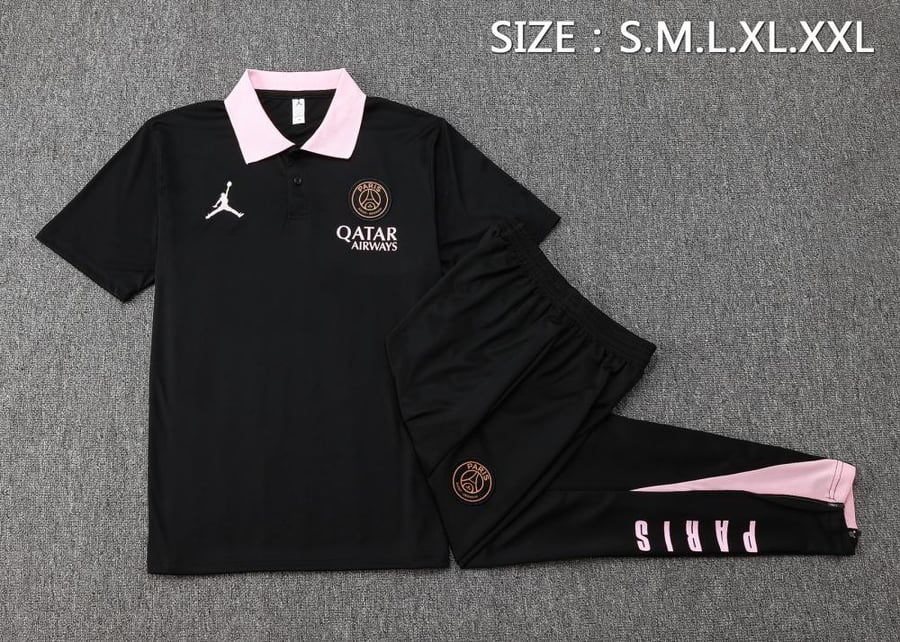 Summer training set Polo Paris Saint-Germain 2024-2025 black
