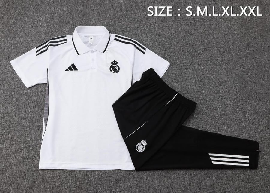 طقم تدريب صيفي بولو ريال مدريد 2025-2026 ابيض