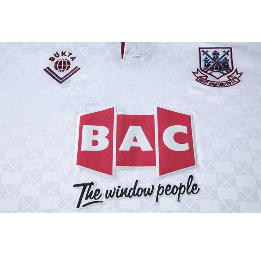 West Ham United kit for the 1989-1990 season, white