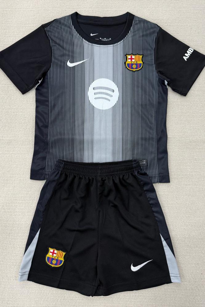 Barcelona goalkeeper set 2025-2026 black